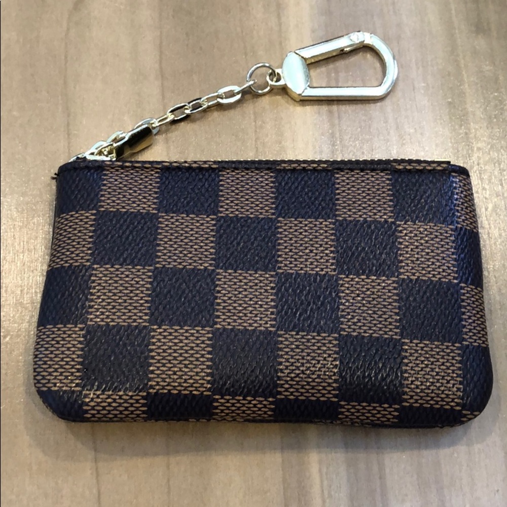 Checkered key pouch